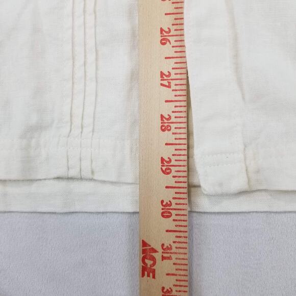 Scotch & Soda Shirt Mens XL White Linen Blend Short Sleeve Button Up Casual - Picture 10 of 11